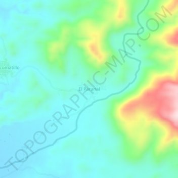 Topografische Karte El Paranal, Höhe, Relief
