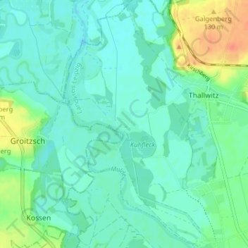 Topografische Karte Kollau, Höhe, Relief