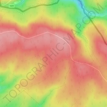 Topografische Karte Le Bel Aune, Höhe, Relief