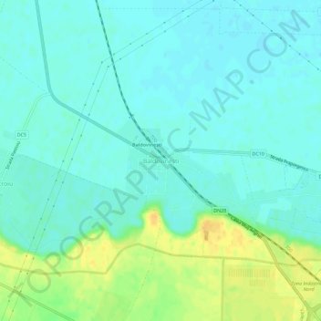 Topografische Karte Baldovinești, Höhe, Relief