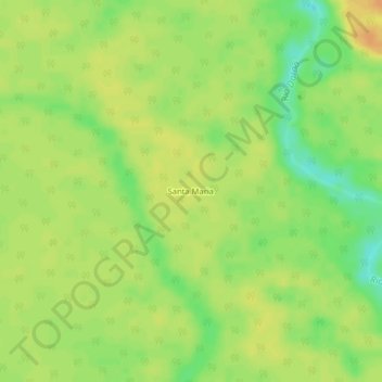Topografische Karte Santa Maria, Höhe, Relief