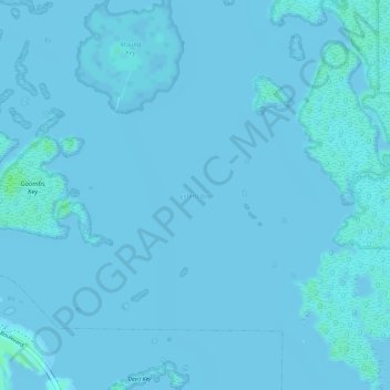 Topografische Karte Estero Bay, Höhe, Relief