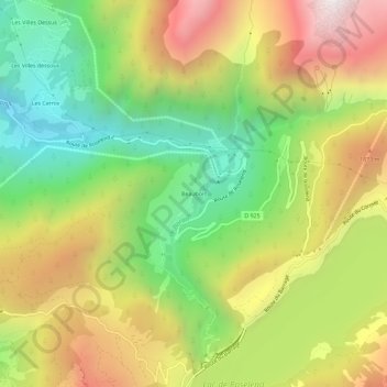 Topografische Karte Beaubois, Höhe, Relief