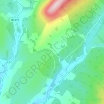 Topografische Karte Steele Road, Höhe, Relief