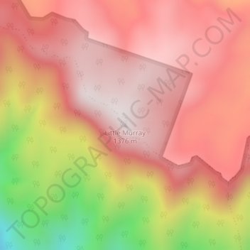 Topografische Karte Little Murray, Höhe, Relief