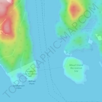 Topografische Karte Ripple Rock, Höhe, Relief
