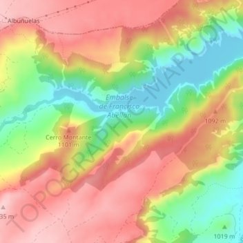 Topografische Karte Fardes, Höhe, Relief