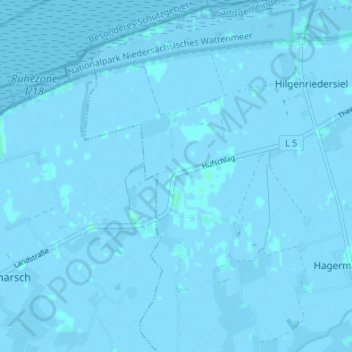 Topografische Karte Hufschlag, Höhe, Relief