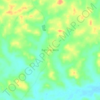 Topografische Karte Barro Branco, Höhe, Relief