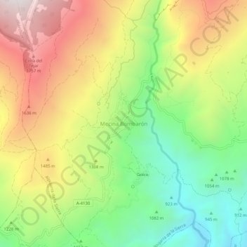 Topografische Karte Mecina Bombarón, Höhe, Relief