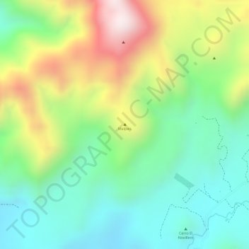Topografische Karte Malpais, Höhe, Relief