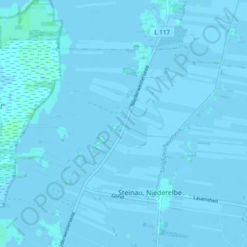 Topografische Karte Norderwesterseite, Höhe, Relief
