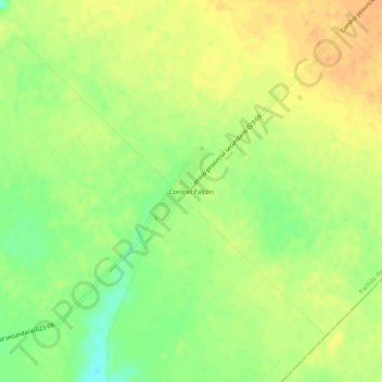 Topografische Karte Coronel Falcón, Höhe, Relief