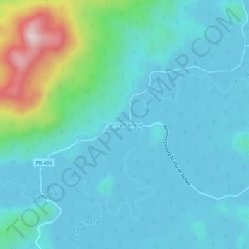 Topografische Karte Serra Negra, Höhe, Relief