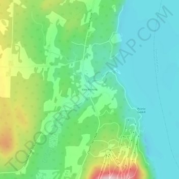 Topografische Karte Vale Perkins, Höhe, Relief