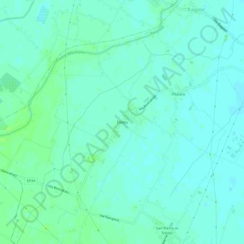 Topografische Karte Filetto, Höhe, Relief