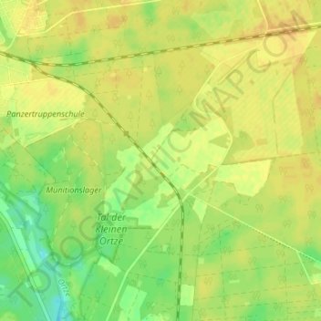 Topografische Karte Kohlenbissen, Höhe, Relief