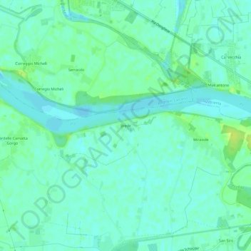 Topografische Karte Brede, Höhe, Relief