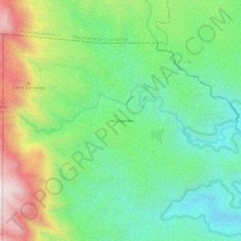 Topografische Karte Los Gigantes, Höhe, Relief