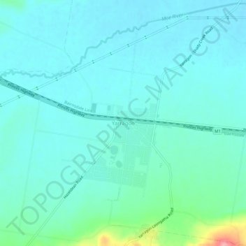 Topografische Karte Yarragon, Höhe, Relief