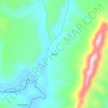 Topografische Karte Caitité, Höhe, Relief