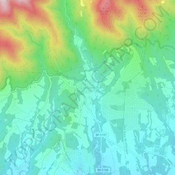 Topografische Karte Cànoves, Höhe, Relief