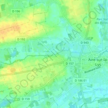 Topografische Karte Moulin-le-Comte, Höhe, Relief