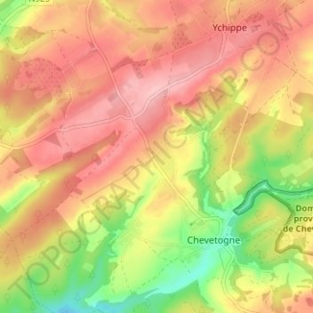 Topografische Karte Ronvaux, Höhe, Relief
