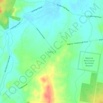 Topografische Karte Majorca, Höhe, Relief