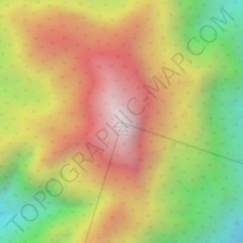 Topografische Karte Gunung Rabong, Höhe, Relief