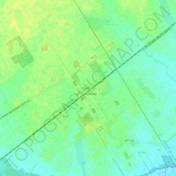 Topografische Karte Goldney, Höhe, Relief