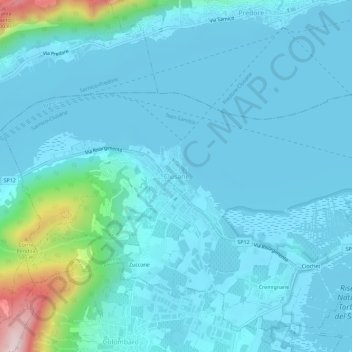 Topografische Karte Clusane, Höhe, Relief