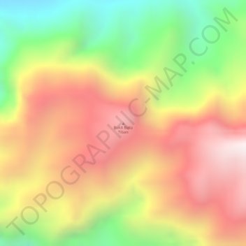 Topografische Karte Bukit Batu Tiban, Höhe, Relief