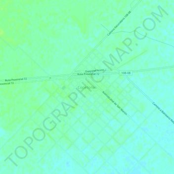 Topografische Karte Copetonas, Höhe, Relief