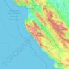 Topografische Karte Big Sur, Höhe, Relief