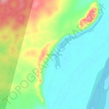 Topografische Karte Bebedouro, Höhe, Relief