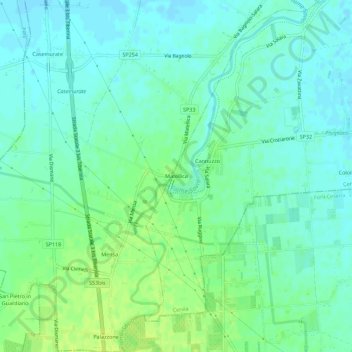Topografische Karte Matellica, Höhe, Relief
