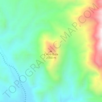 Topografische Karte Cerro Bola, Höhe, Relief