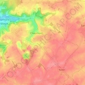 Topografische Karte Somville, Höhe, Relief