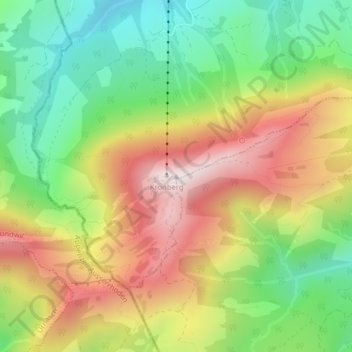 Topografische Karte Kronberg, Höhe, Relief