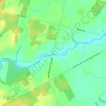 Topografische Karte Peveril, Höhe, Relief