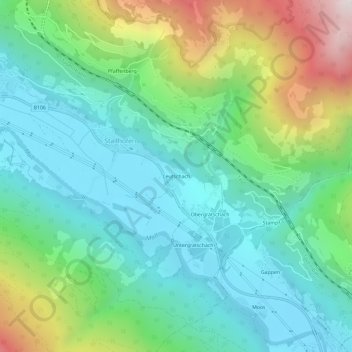 Topografische Karte Leutschach, Höhe, Relief