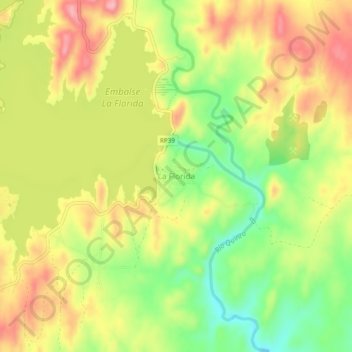 Topografische Karte La Florida, Höhe, Relief