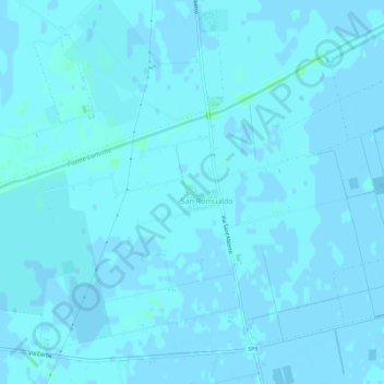 Topografische Karte San Romualdo, Höhe, Relief