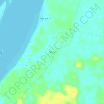 Topografische Karte Bituba, Höhe, Relief