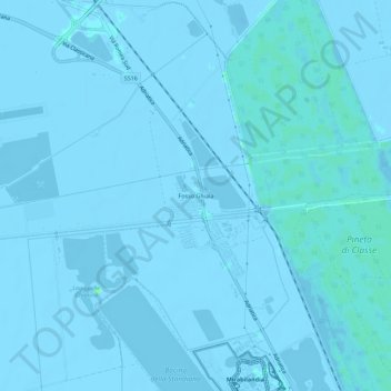 Topografische Karte Fosso Ghiaia, Höhe, Relief