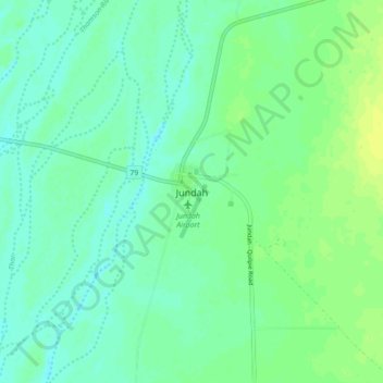 Topografische Karte Jundah, Höhe, Relief