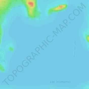 Topografische Karte Lac Itomamo, Höhe, Relief