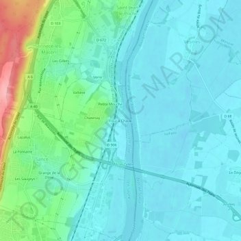 Topografische Karte Four à Chaux, Höhe, Relief