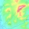 Topografische Karte Cerro de las Mesas Quemadas, Höhe, Relief